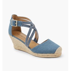 Talbots NIB Lindsey Denim Espadrilles size 10